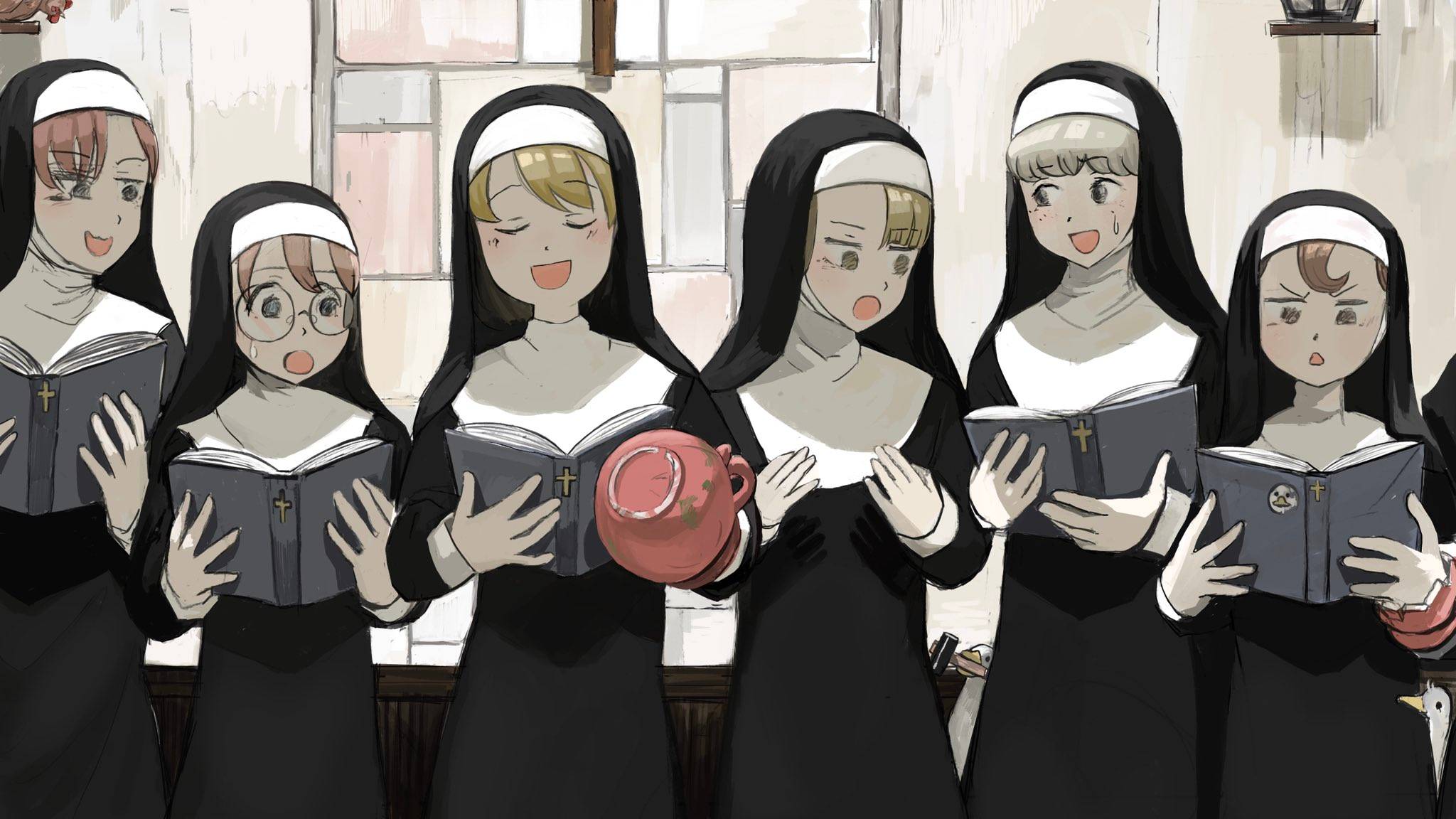 Аниме монахиня